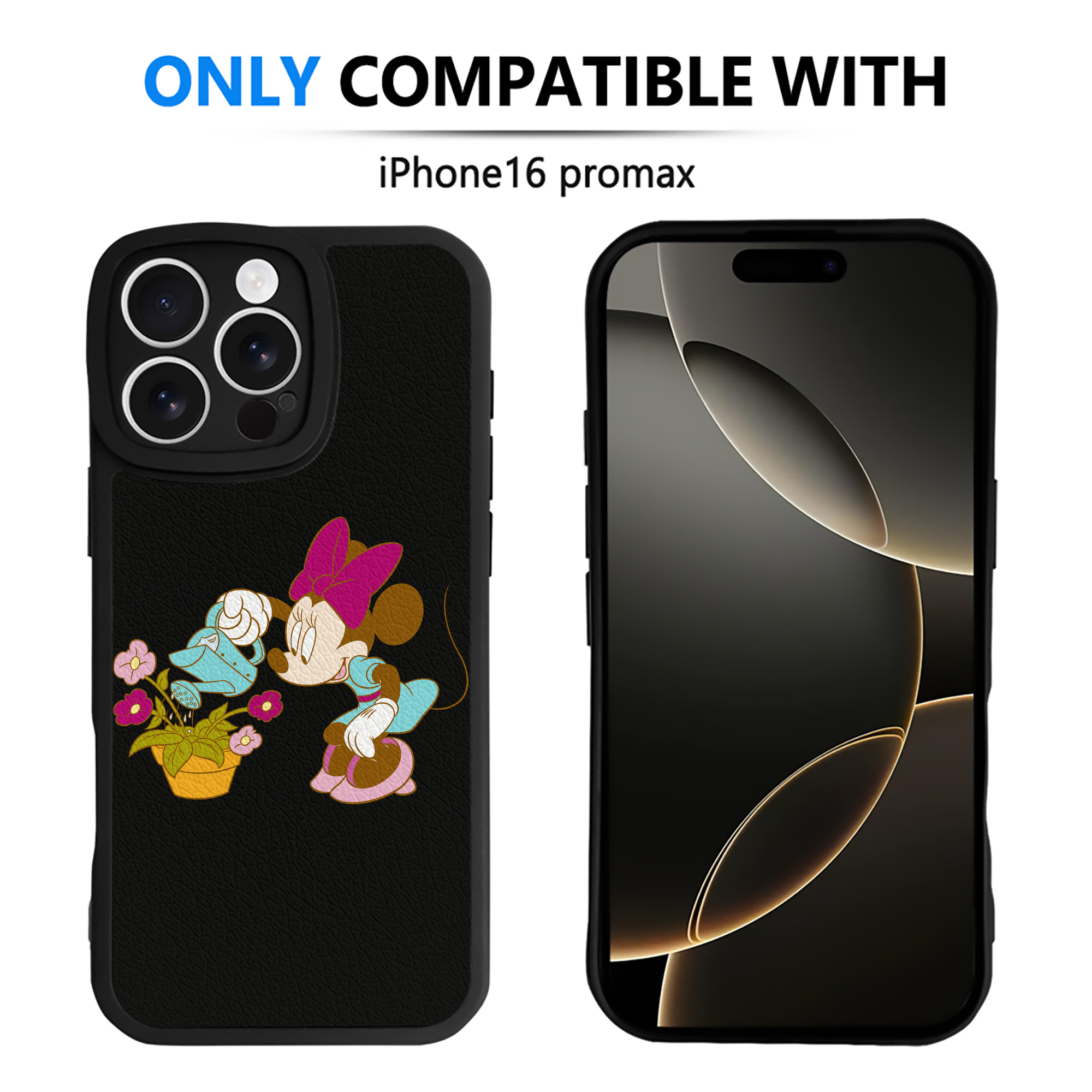 （画像用） ミッキーマウス Mickey Mouse 【iPhone 16シリーズ対応】シリコンスマホケース（レザー調） 材質：シリコン